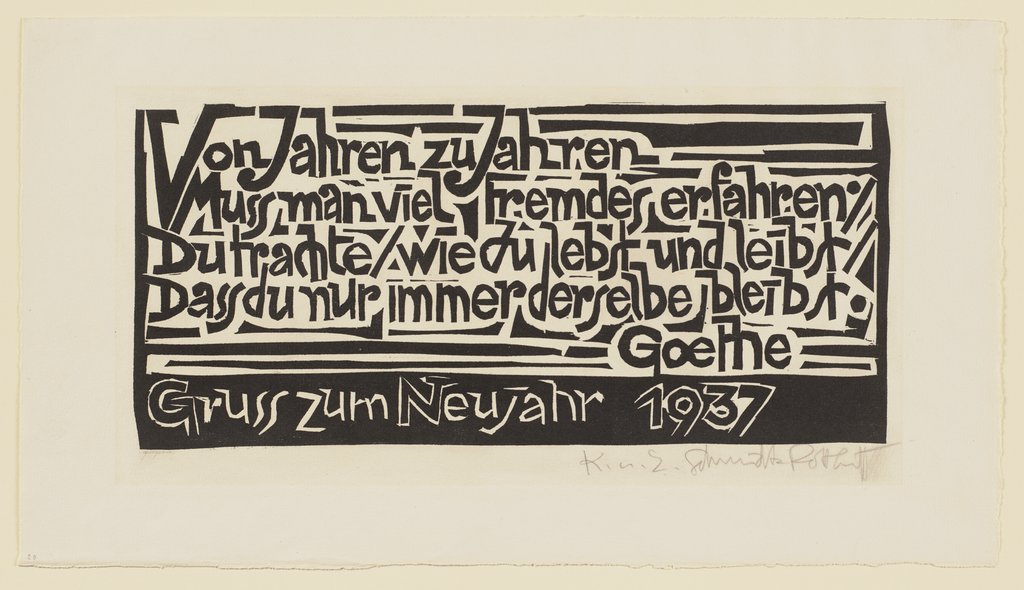 Neujahrsgruß 1937, Karl Schmidt-Rottluff