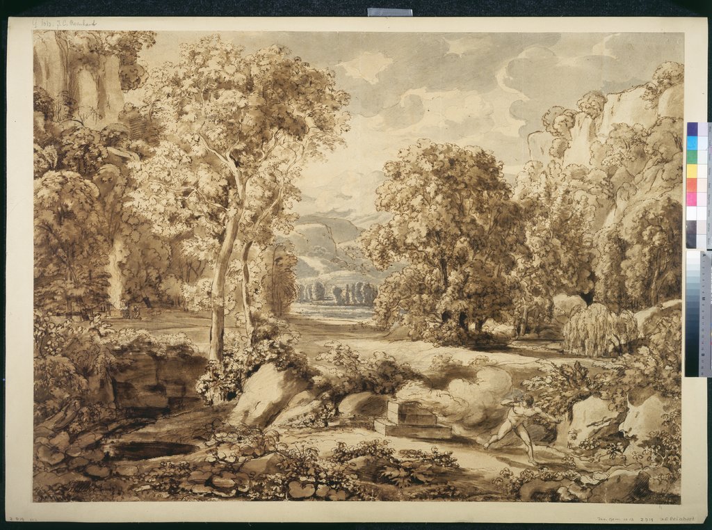 Landschaft mit den Opfern von Kain und Abel, Johann Christian Reinhart