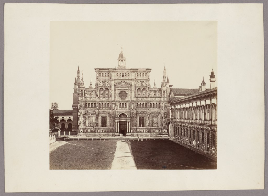 Die Kartause von Pavia: Blick auf die Hauptfassade, Unbekannt