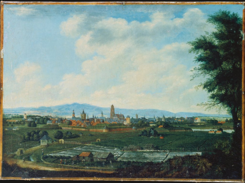 Ansicht von Frankfurt und Sachsenhausen, Deutscher Meister des 18. Jahrhunderts