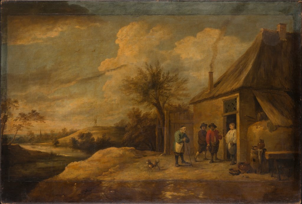 Landschaft mit einem Wirtshaus am Fluss, David Teniers d. J.;  Schule