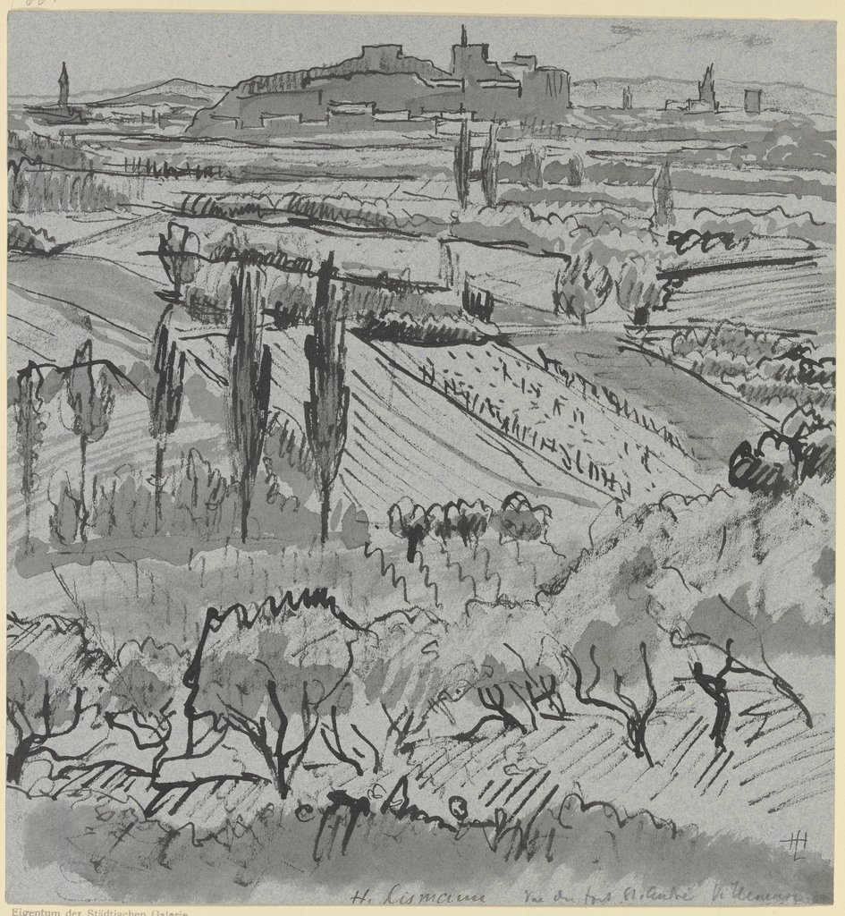 Blick auf Fort St. André bei Villeneuve, Hermann Lismann