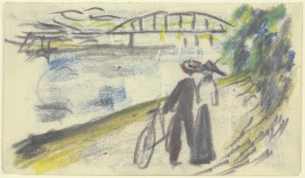 Weg am Rhein, August Macke