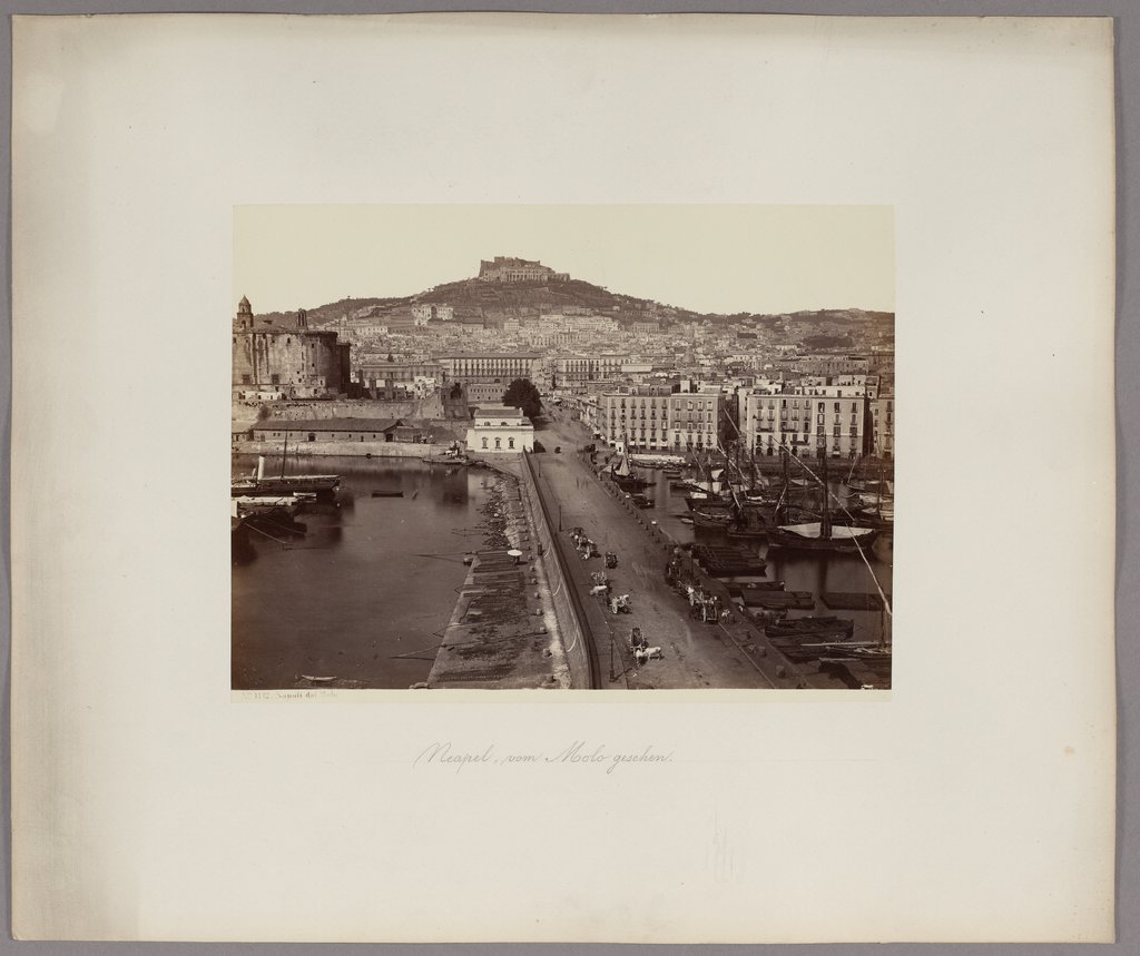 Neapel: Blick vom Molo, Giorgio Sommer;   zugeschrieben