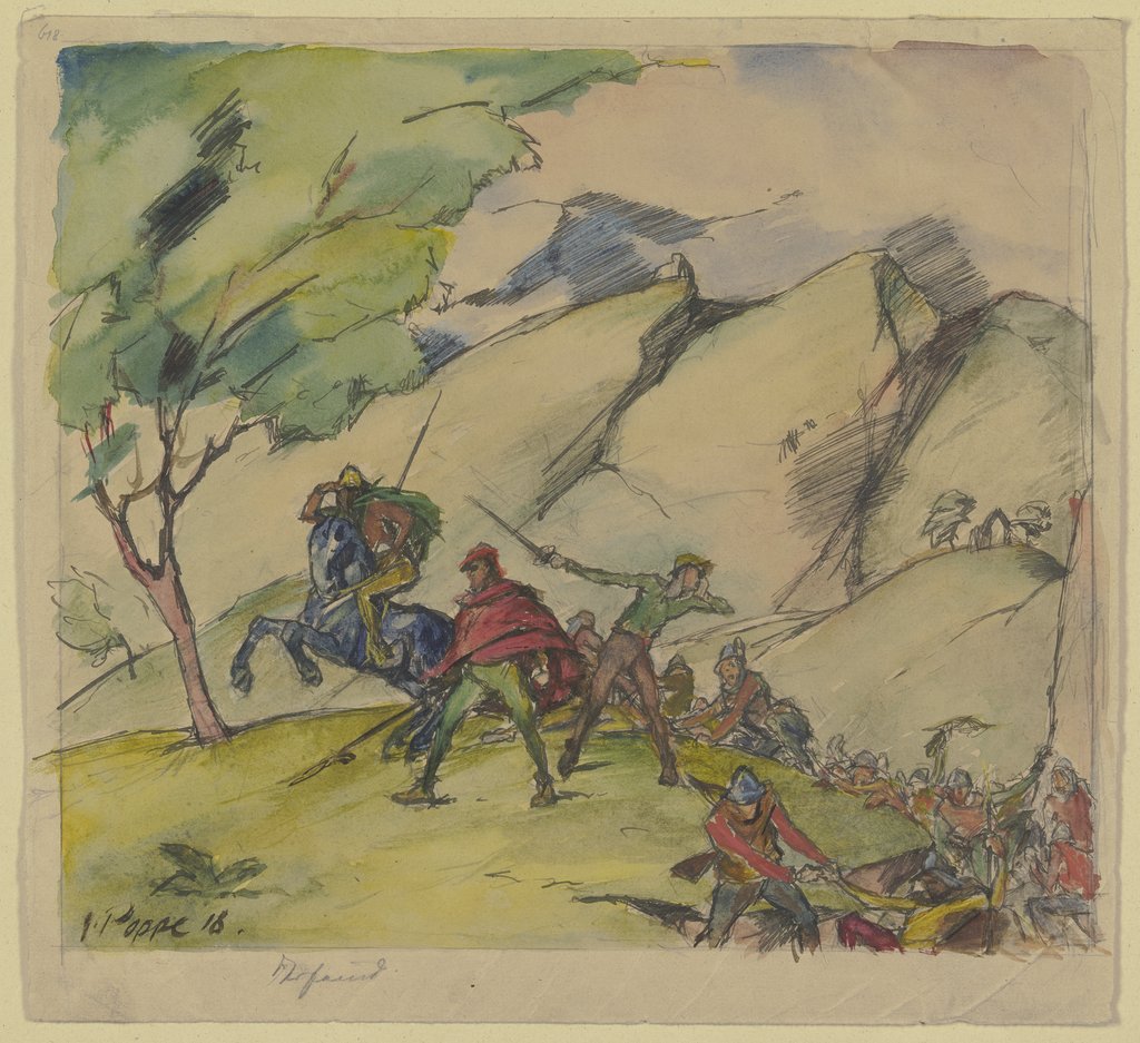 Der Feind, Truppen im Gebirge, Georg Poppe