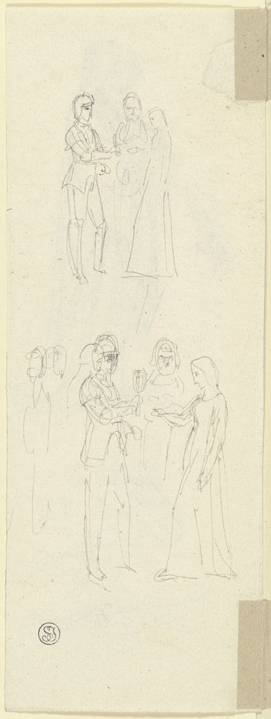 Gruppe von drei Gestalten, Gustav Heinrich Naeke