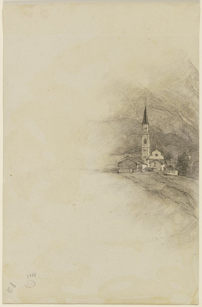Der Kirchturm von Cortina d'Ampezzo, Louis Eysen