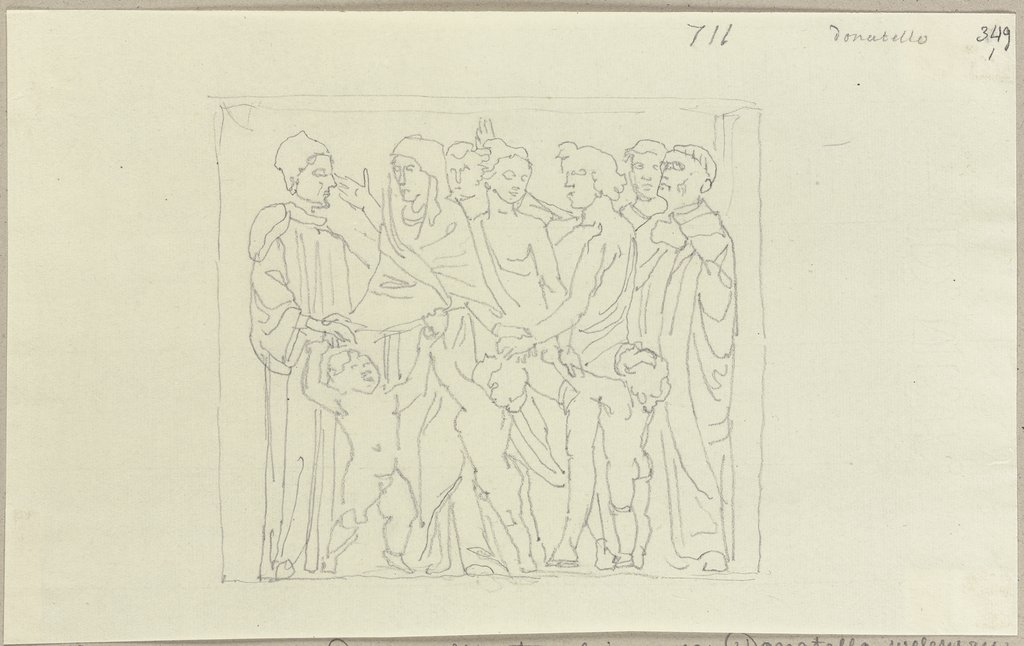 Relief, eingemauert im Dom zu Montepulciano, Johann Anton Ramboux, nach Donatello