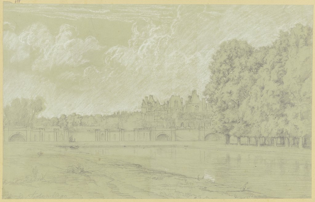 Fontainebleau, Schloß und Teich, Karl Peter Burnitz