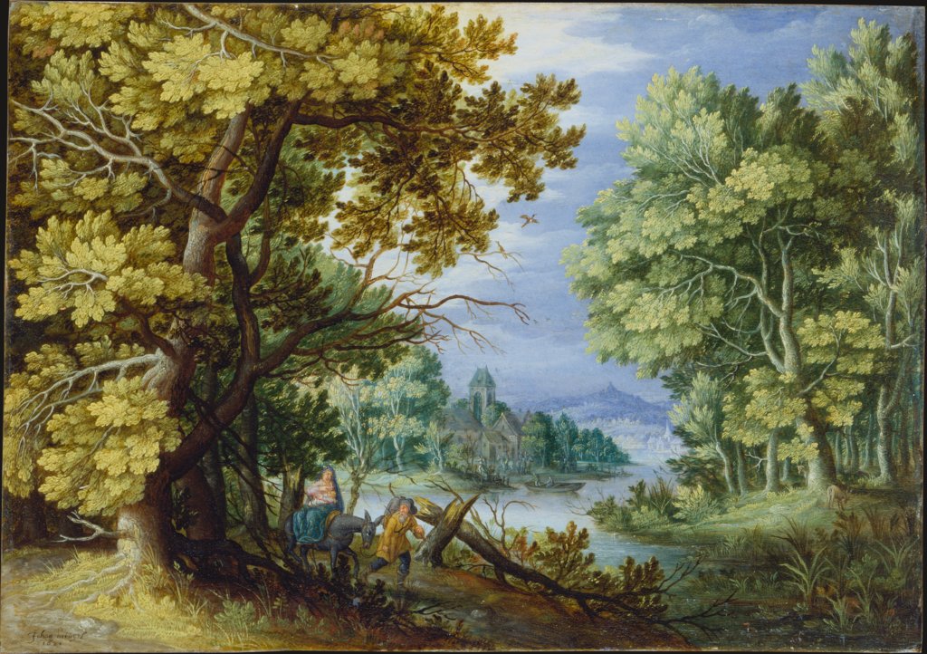 Forest Landscape with Flight into Egypt, Jan Brueghel the Younger;  succession