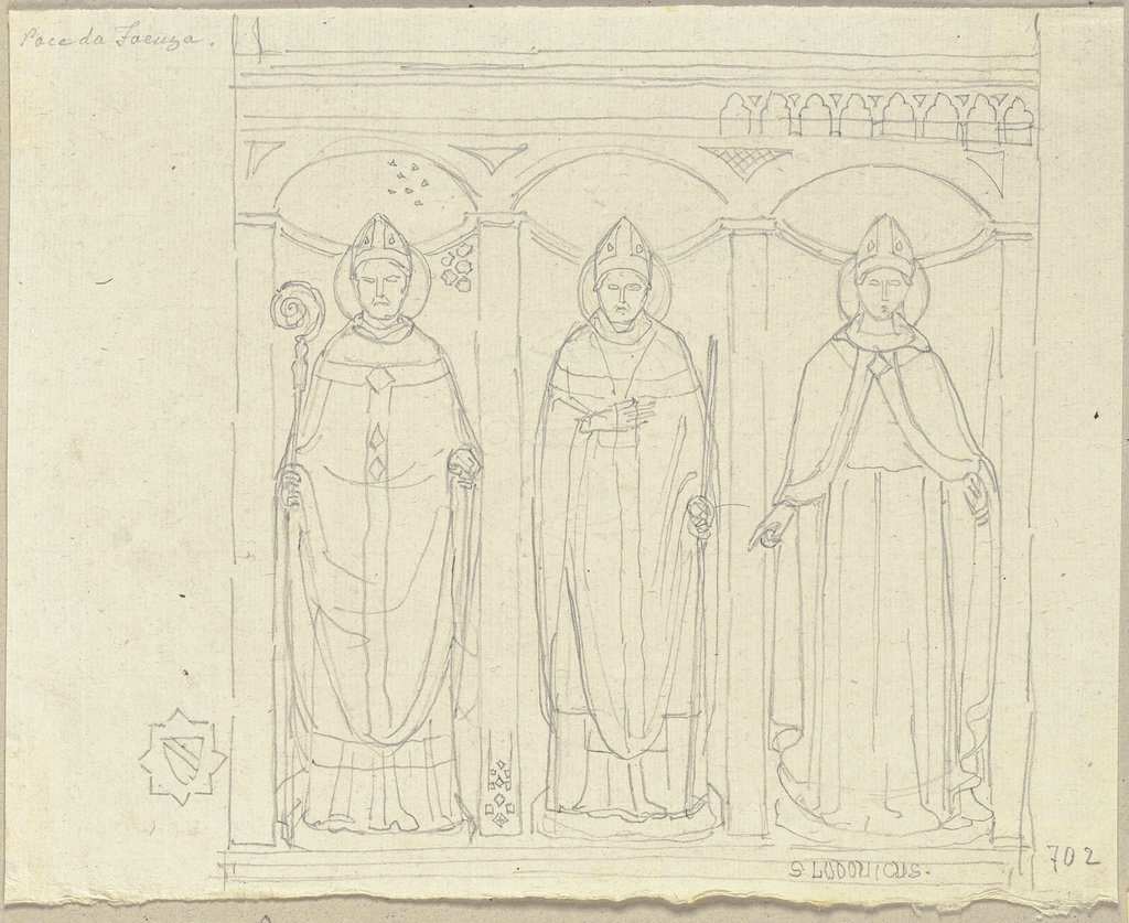 Aus der Kapelle der h. Katharina in S. Francesco zu Assisi auch del Croccifisso genannt, Johann Anton Ramboux, nach Pace da Faenza