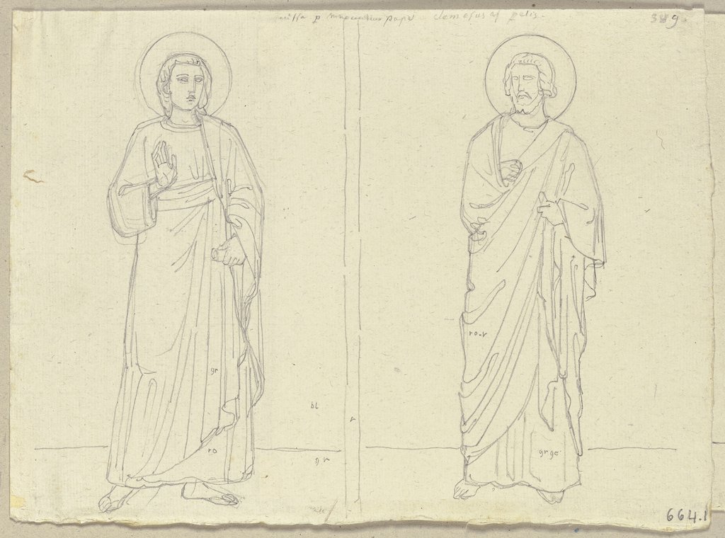 Heiligenbilder aus der Kapelle des heiligen Nikolaus in S. Francesco zu Assisi, Johann Anton Ramboux, nach Stefano Fiorentino