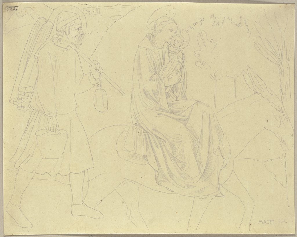 Aus einer Predella in Tempera in der Gallerie der Akademie zu Florenz, Johann Anton Ramboux, nach Fra Angelico