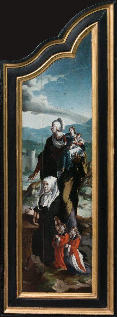 Triptych with the Crucifixion, Saints and Donors, North Netherlandish Master ca. 1530, Jan Swart;   ?