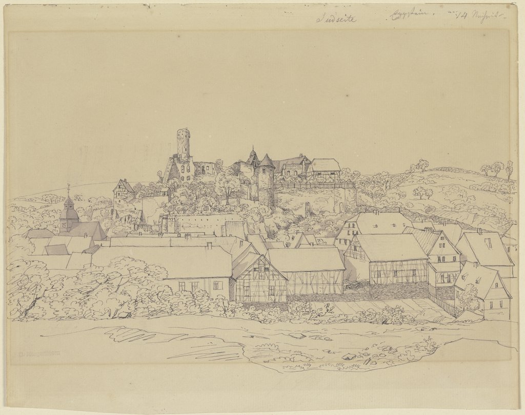 Blick auf Eppstein mit Burg, Carl Morgenstern