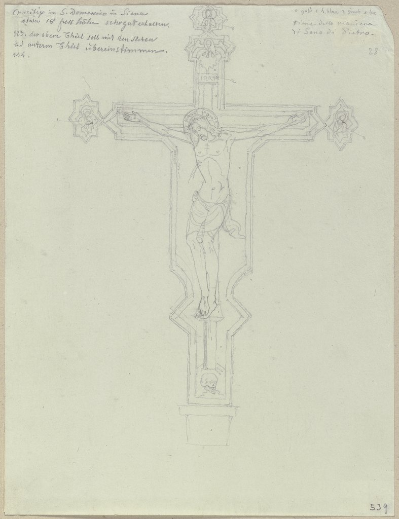 Nach dem Kruzifix in San Domenico in Siena, Johann Anton Ramboux, nach Sano di Pietro