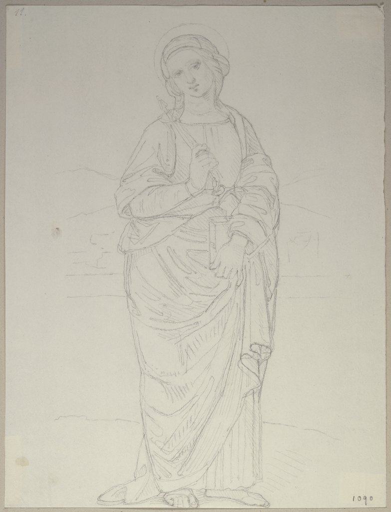 Heilige Apollonia, nach einem Gemälde von Timoteo Viti in der Dreifaltigkeitskirche (?) zu Urbino, Johann Anton Ramboux, nach Timoteo Viti