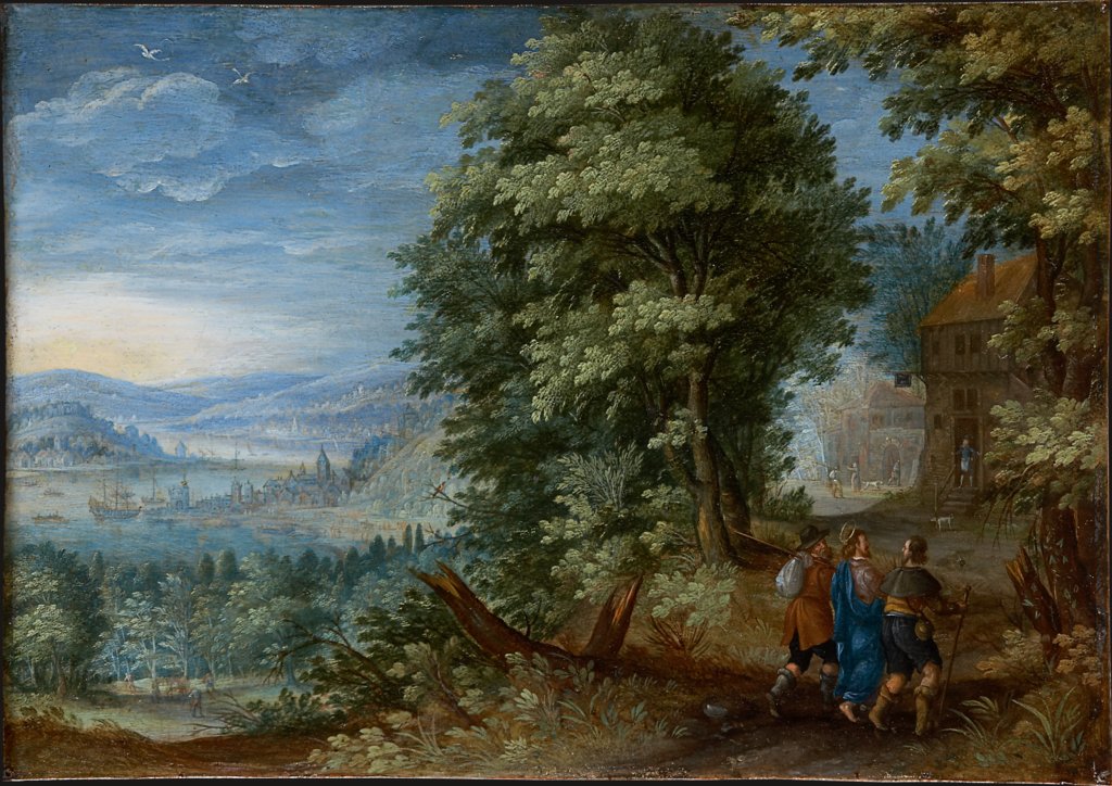 The Walk to Emmaus, Flemish Master ca. 1600