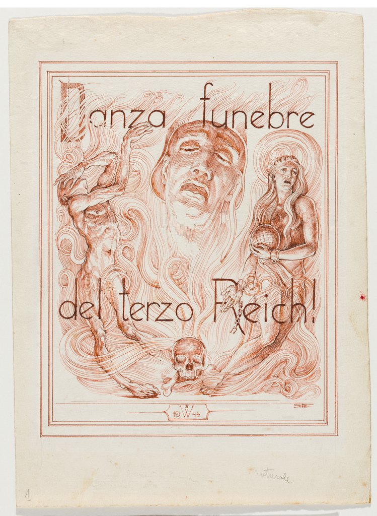 Titelblatt aus der Folge „Danza funebre del terzo Reich“, Willi Sitte