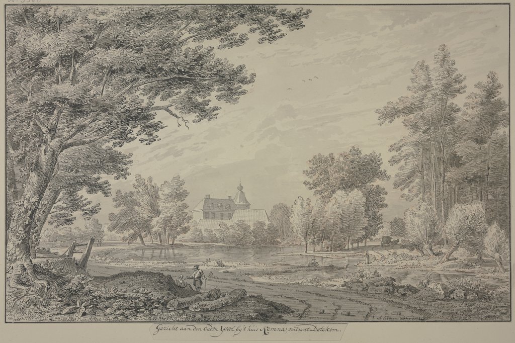 Gezicht aan den Yssel, by't huis Kemna, omtrent Dotekom, Abraham de Haen d. J.