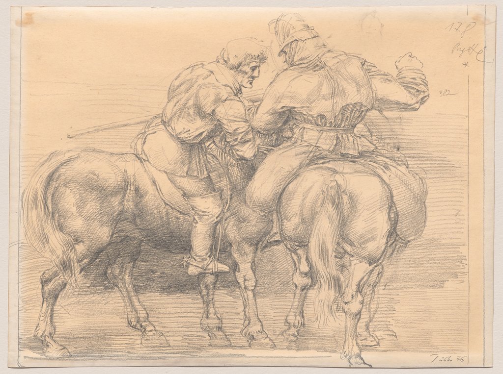 Bauern zu Pferde. Studie zu „Schlachtberg 1525“, Werner Tübke