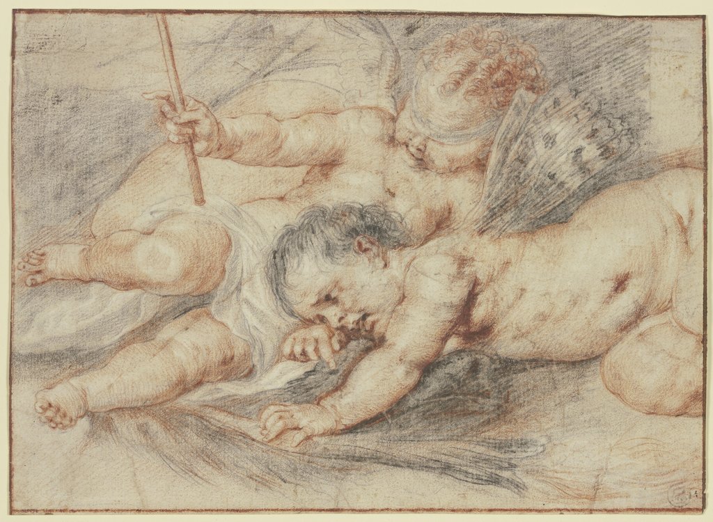 Amor und Psyche, als Kleinkinder beieinander liegend, Anthonis van Dyck;   ?