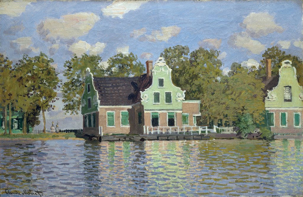 Häuser am Ufer der Zaan, Claude Monet