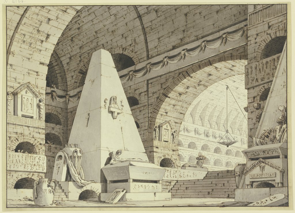 Grabgewölbe mit einer Pyramide, Giorgio Fuentes
