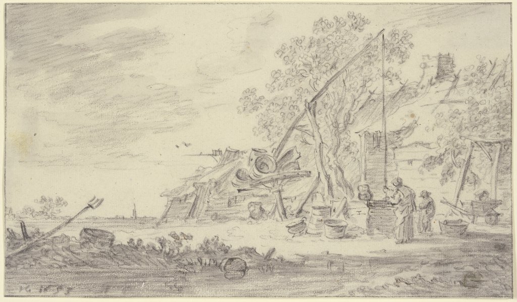 Ziehbrunnen mit hohem Hebebalken, Jan van Goyen