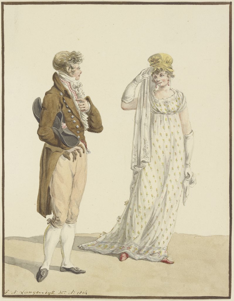 Ein Herr und eine Dame (Modebild), Jan Anthonie Langendijk