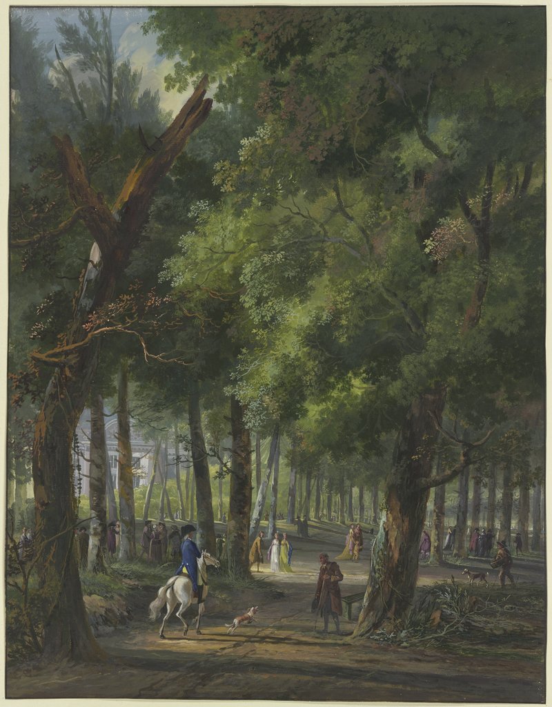 Spaziergänger und Reiter im Haager Wald, Arie Lamme