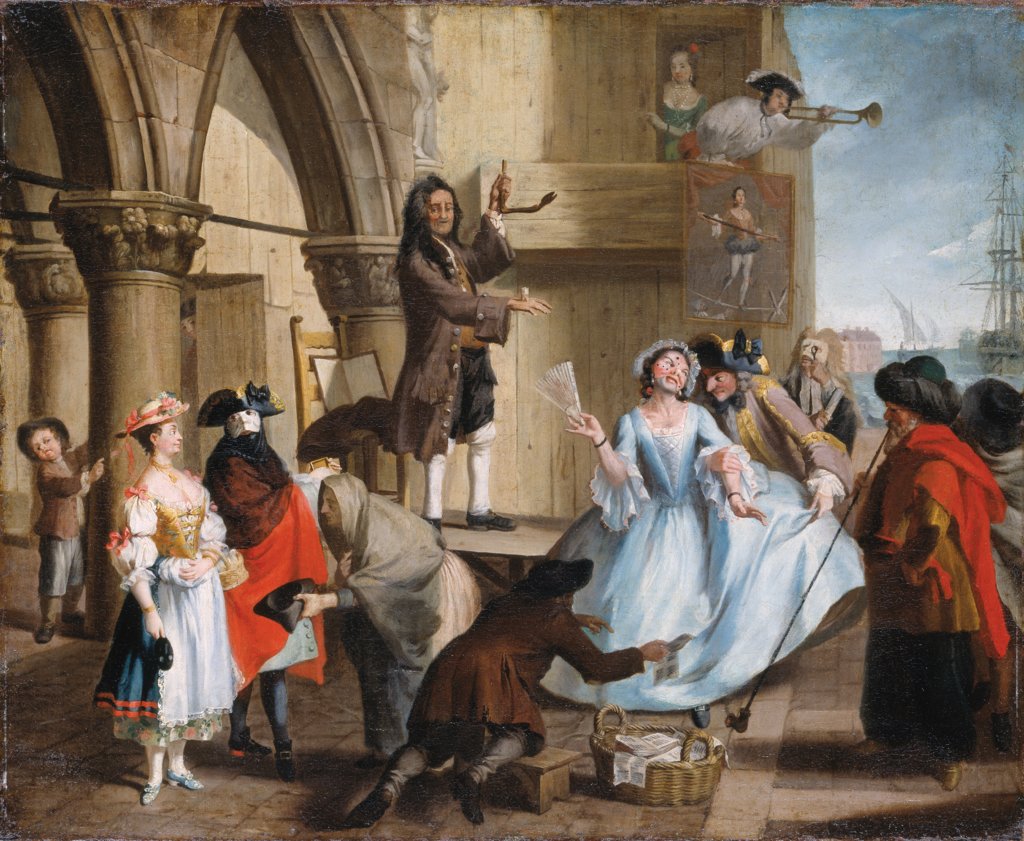 Gaukler vor dem Dogenpalast, Venezianischer Meister des 18. Jahrhunderts