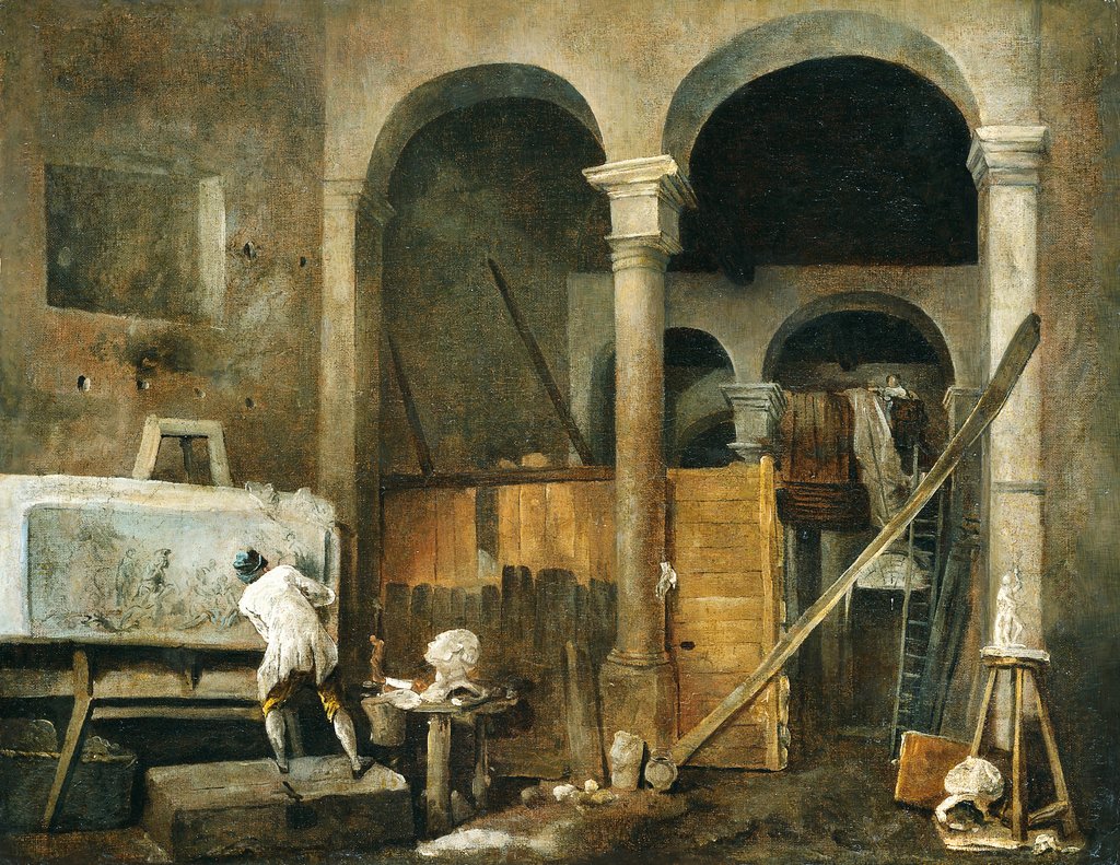 Das Atelier des Künstlers, Hubert Robert