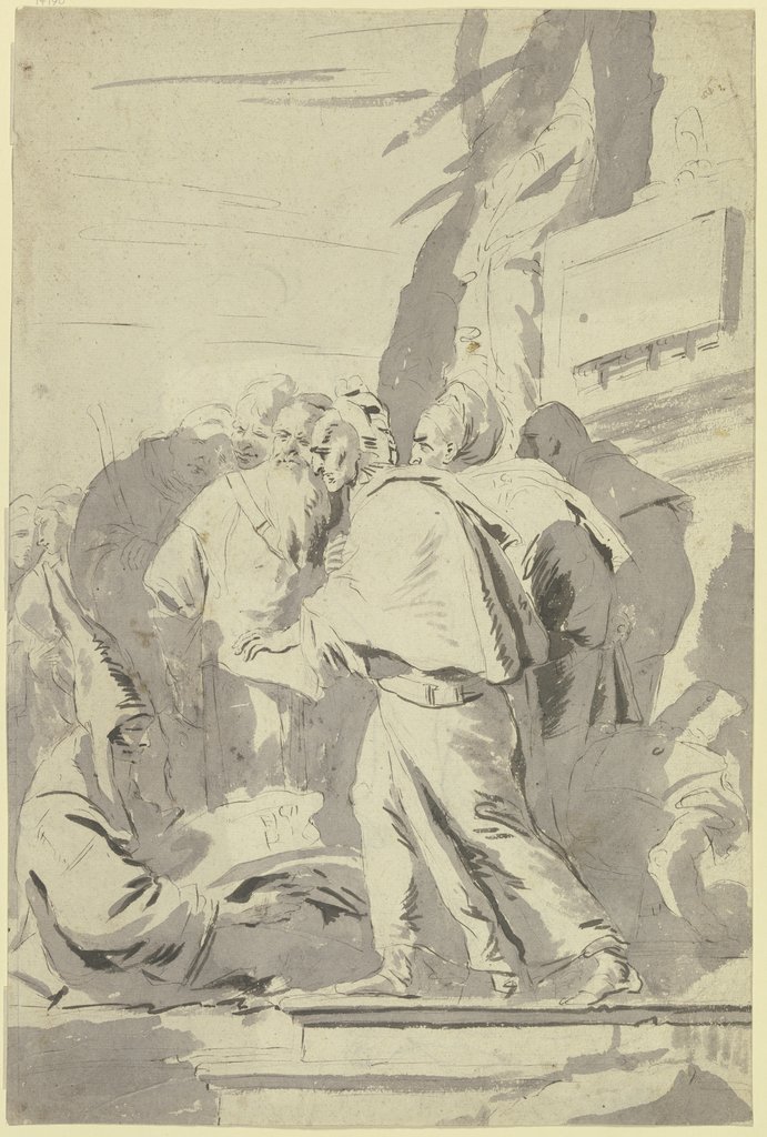 Gruppe von Mönchen und Magiern, Giovanni Battista Tiepolo