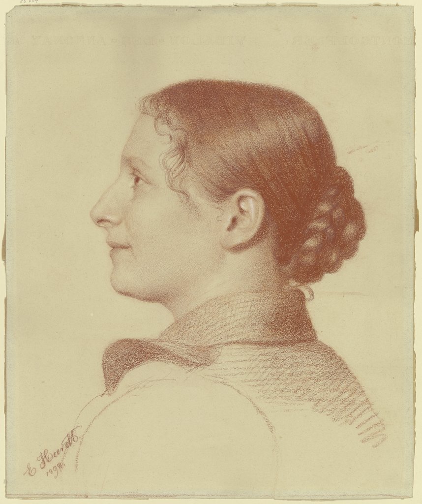 Bildnis einer Frau im Profil (Bildnis des Fräulein Irma Müller-Krämer), Emma Heerdt
