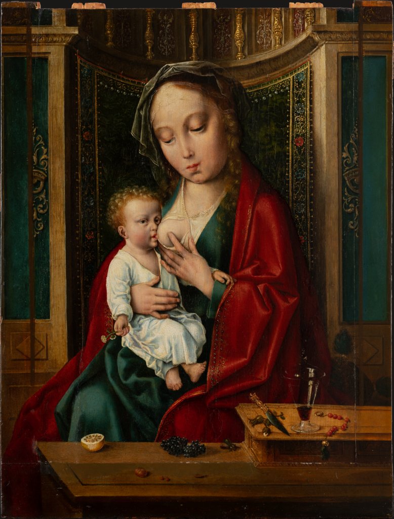 Madonna mit Kind in einer Nische, Joos van Cleve;  Werkstatt