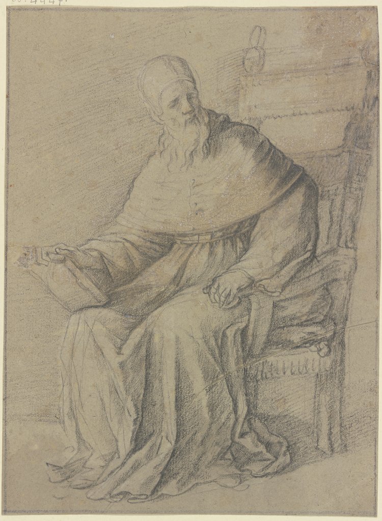 Ein Papst in seinem Sessel sitzend, Francesco Vanni;   ?