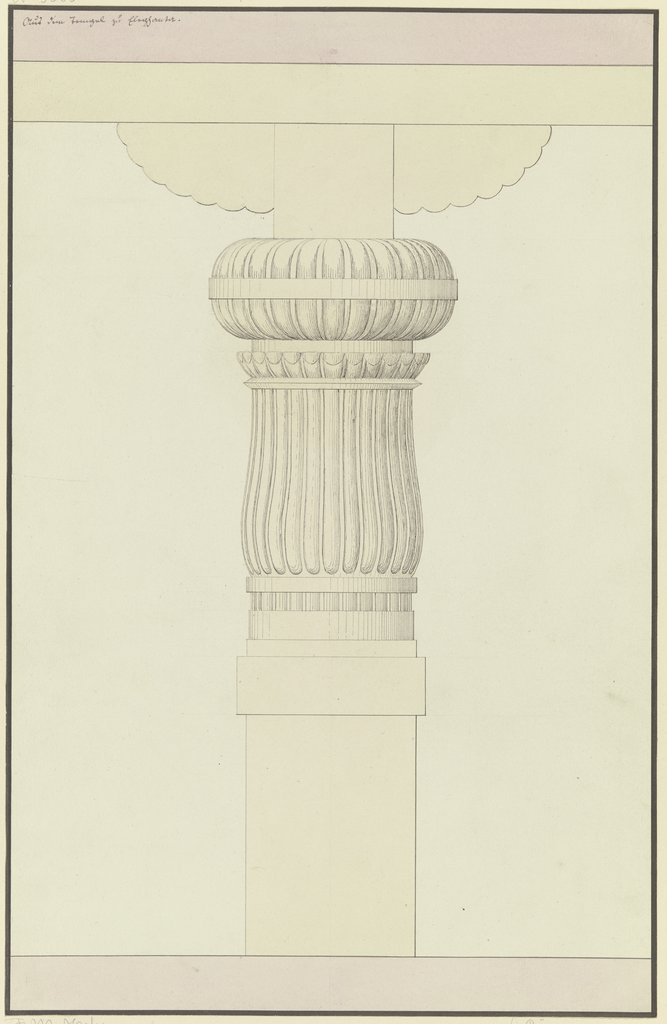 Indische Säule und Architrav, Gustav Rügemer, nach Friedrich Maximilian Hessemer