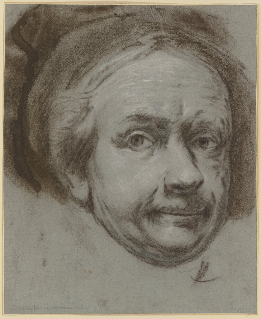 Männlicher Porträtkopf (Phantasieporträt Rembrandts?), Jan Kupecký