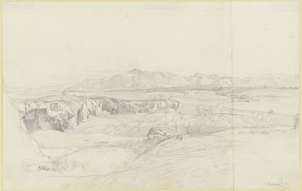 Römische Campagna mit dem Monte Genaro, Johann Christoph Erhard