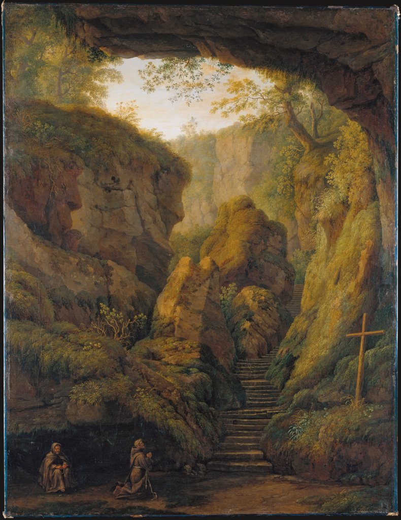 Die Grotte des heiligen Franziskus auf dem Monte Verna, Jakob Philipp Hackert