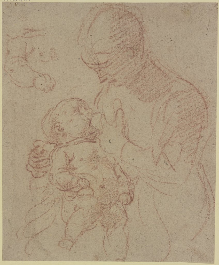 Eine Frau gibt ihrem Kinde die Brust, Flaminio Torri