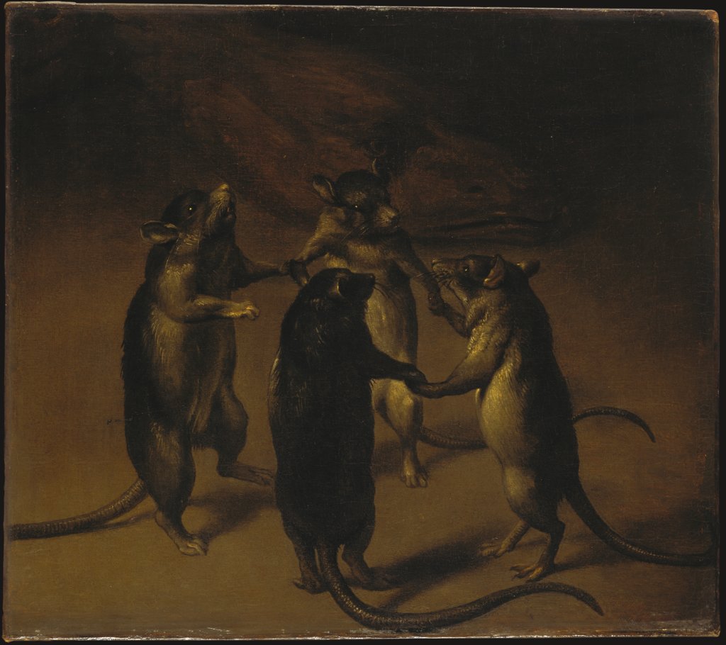 Der Tanz der Ratten, Ferdinand van Kessel;   zugeschrieben