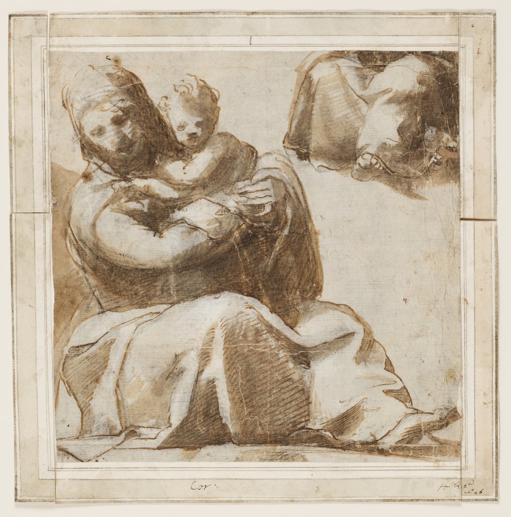 Sitzende Madonna mit Kind, Michelangelo Anselmi;   ?