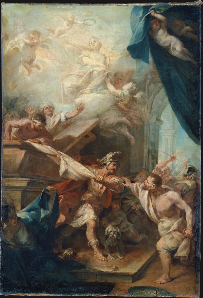 The Appearance of a Female Martyr (?), Pietro Antonio Magatti;   attributed