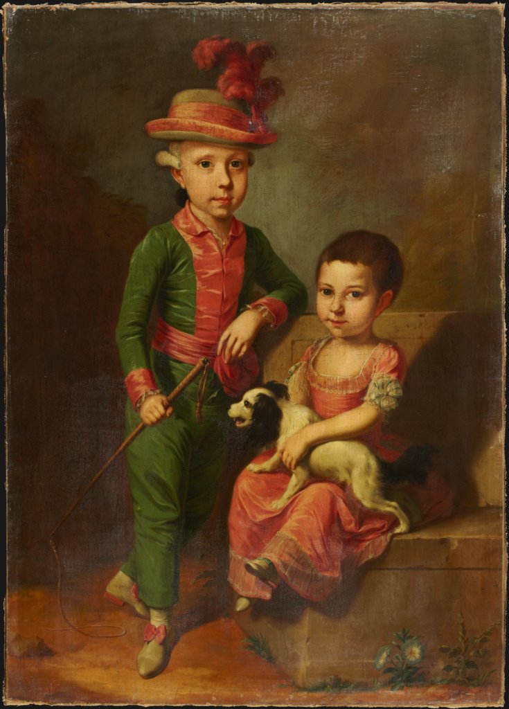 Doppelbildnis des Johann Georg von Holzhausen (1771-1846) und seiner Schwester Henriette (1773-1834), Heinrich Jacob Tischbein;   ?