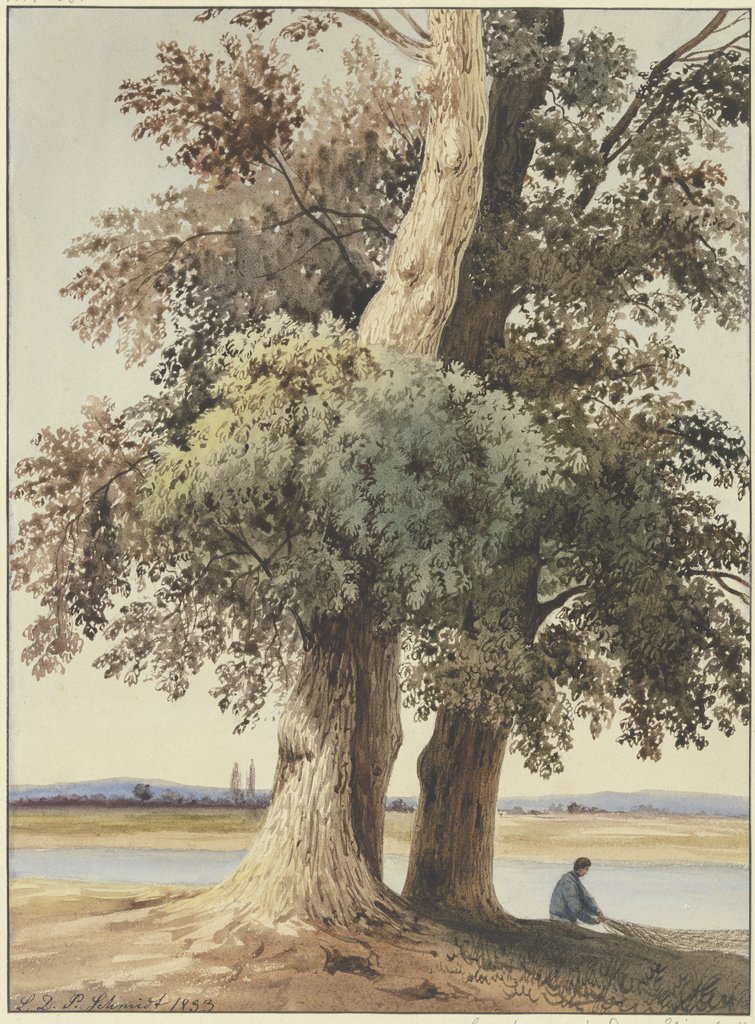 Zwei Bäume am Fluß, Ludwig Daniel Philipp Schmidt