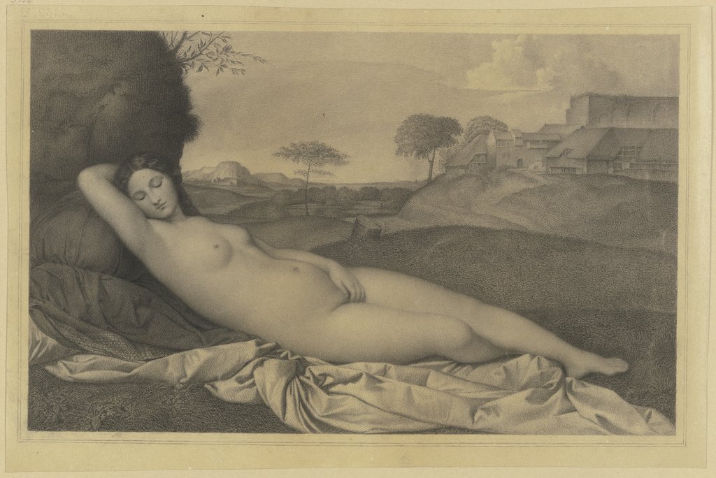 Giorgiones schlummernde Venus in Dresden, Christian Siedentopf, nach Giorgione, nach Tizian
