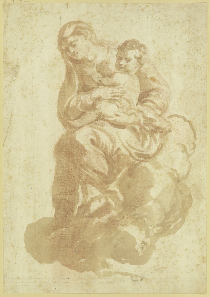 Madonna mit dem Jesuskind auf Wolken schwebend, Elisabetta Sirani