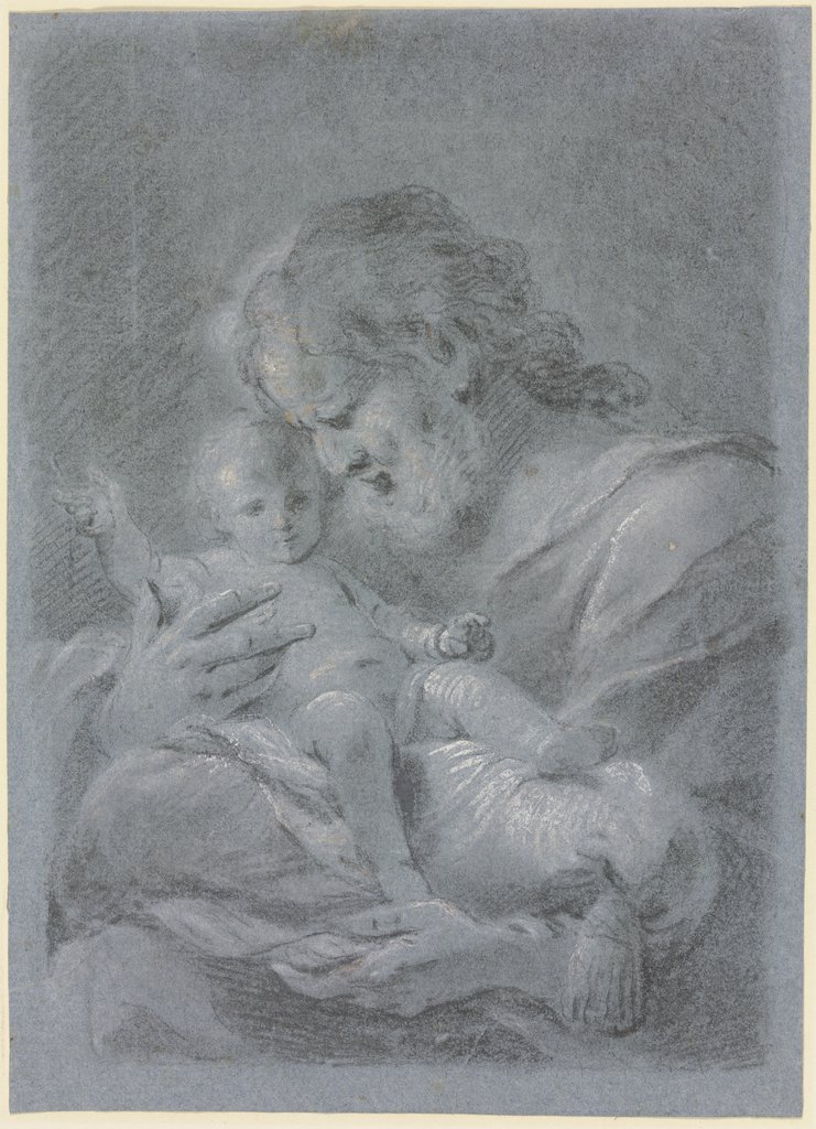 Der Heilige Joseph hält das Christuskind in seinen Armen, Leonello Spada;   ?